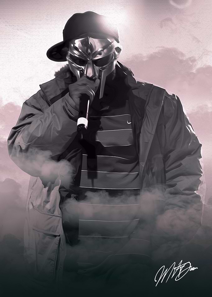 MF DOOM Rapper Portrait