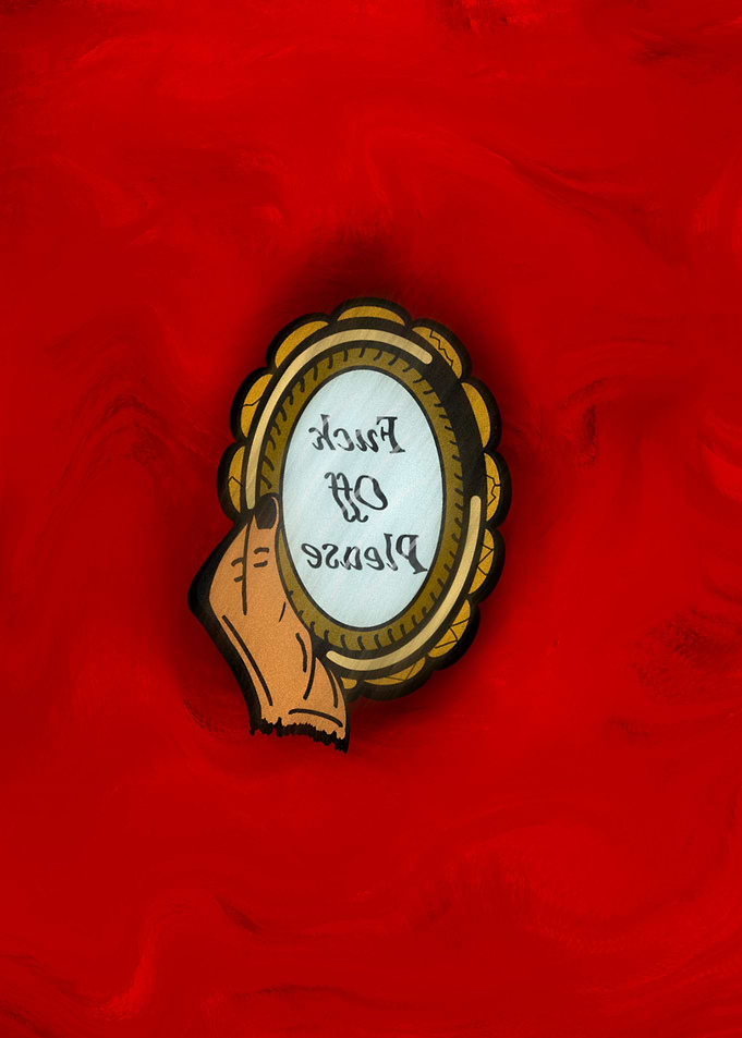 Mirror with Provocative Message