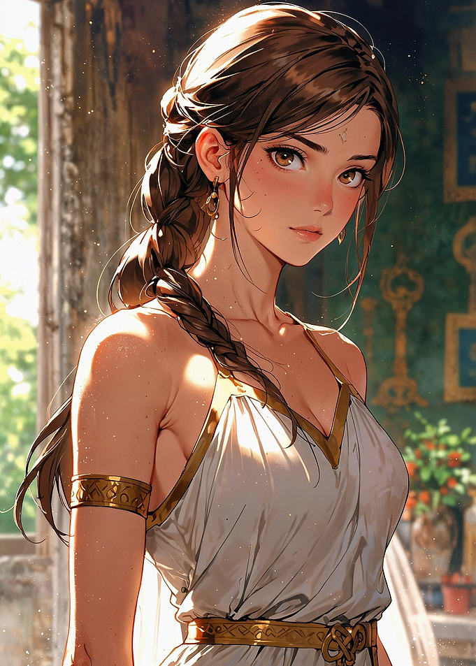 Anime Girl in White Dress