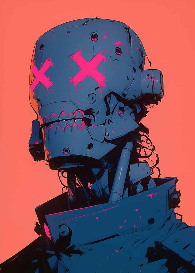 Cyberpunk Robot Portrait
