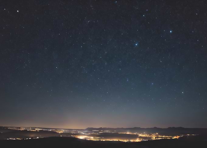 Night Sky Over City