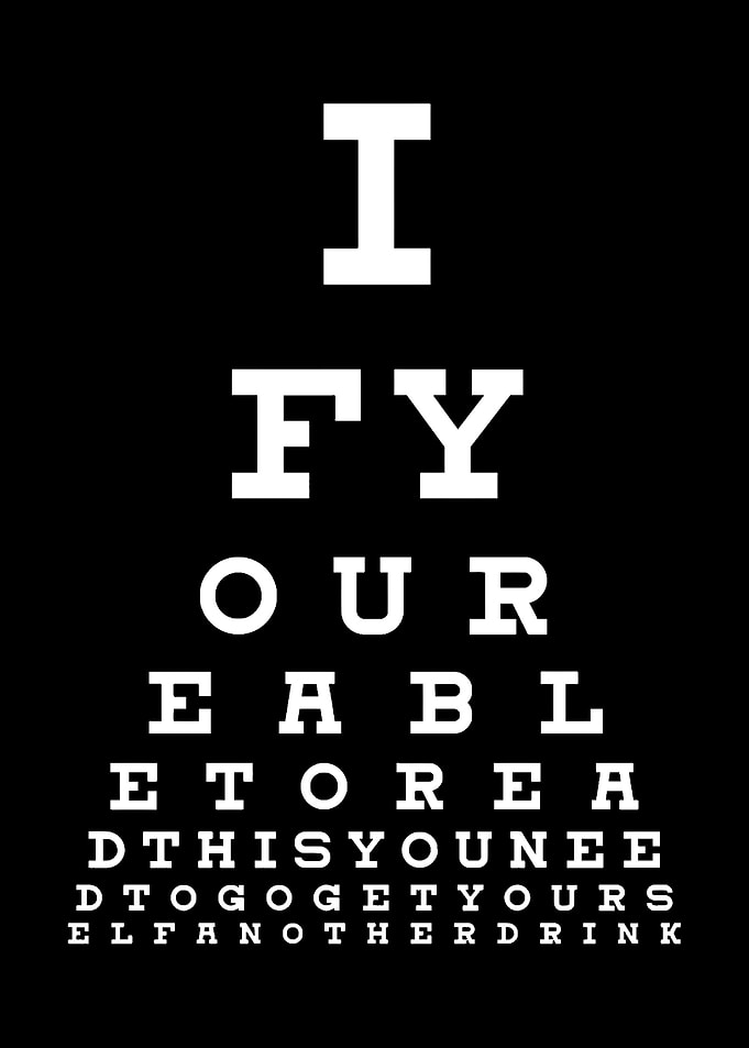 Eye Chart with Funny Message