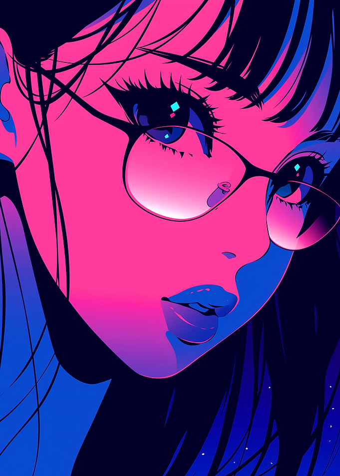 Anime Girl with Glasses