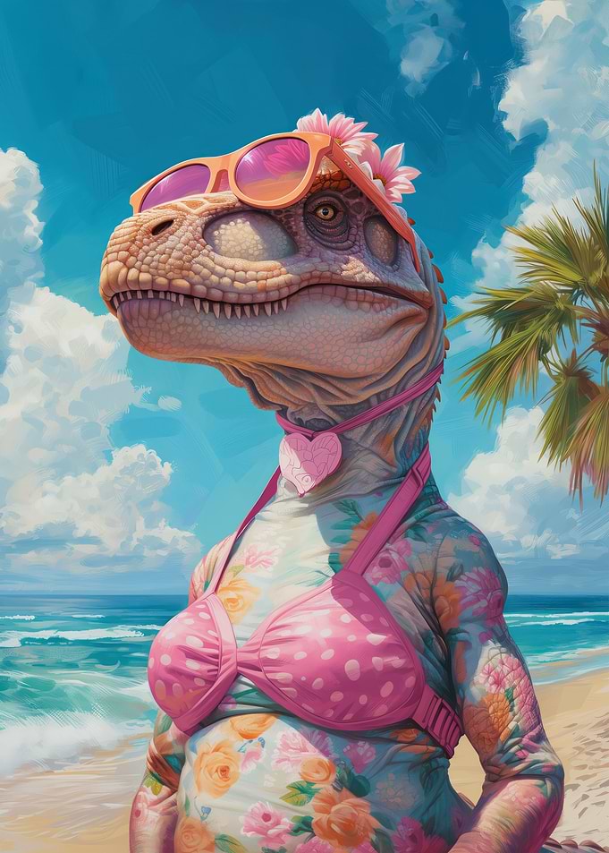Dinosaur Beach Babe