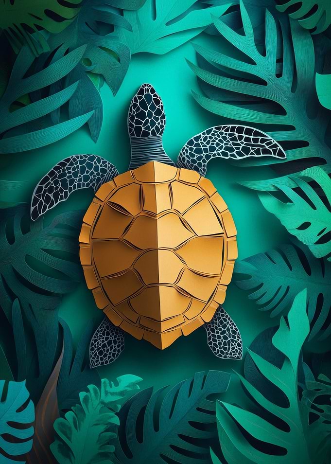 Papercraft Sea Turtle