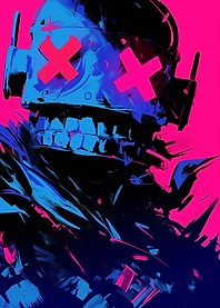 Cyberpunk Robot Art