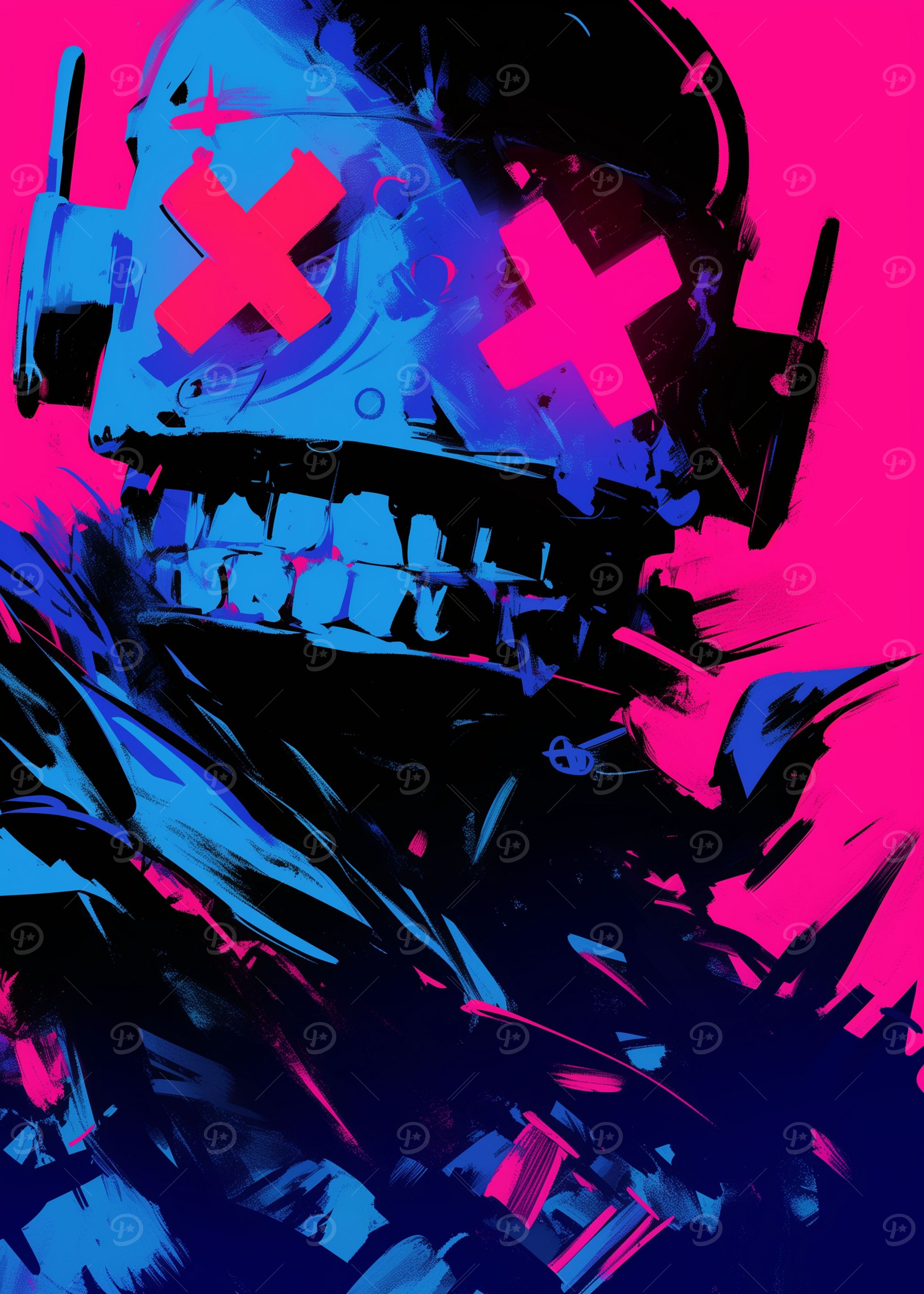 Cyberpunk Robot Art