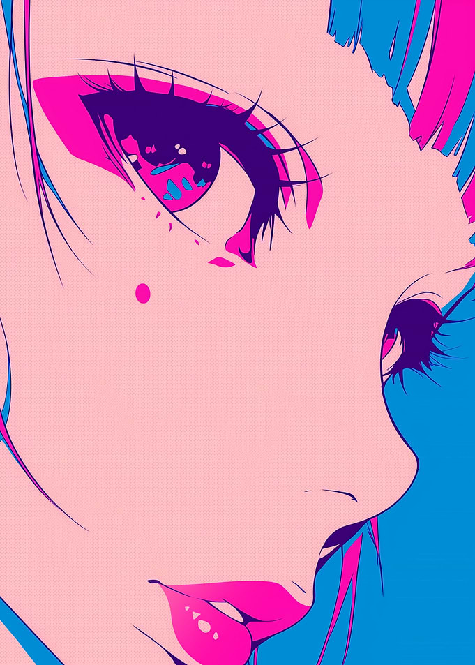 Anime Girl Close-Up
