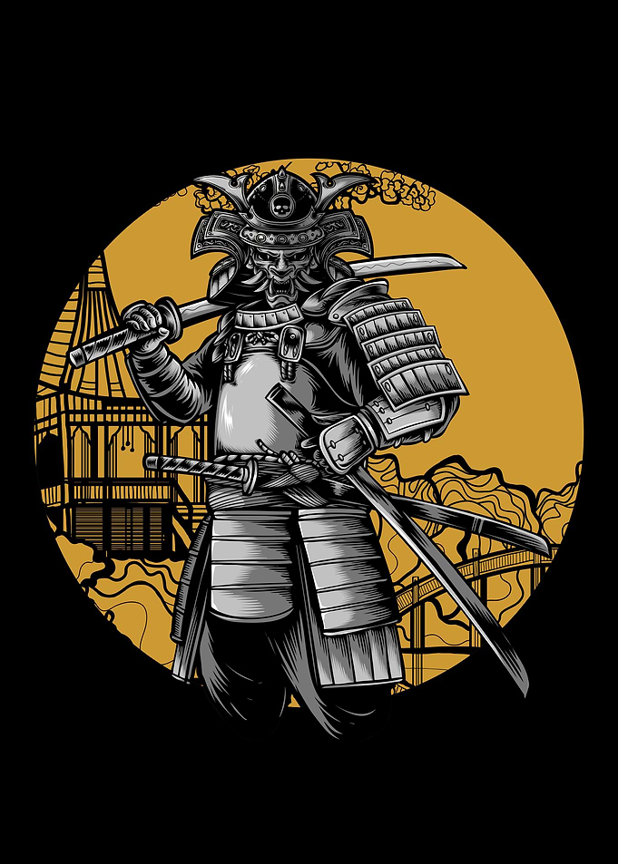 Samurai Warrior Illustration