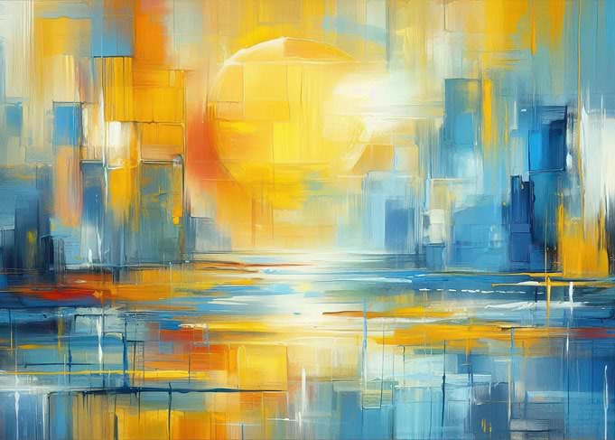 Abstract Cityscape Sunset