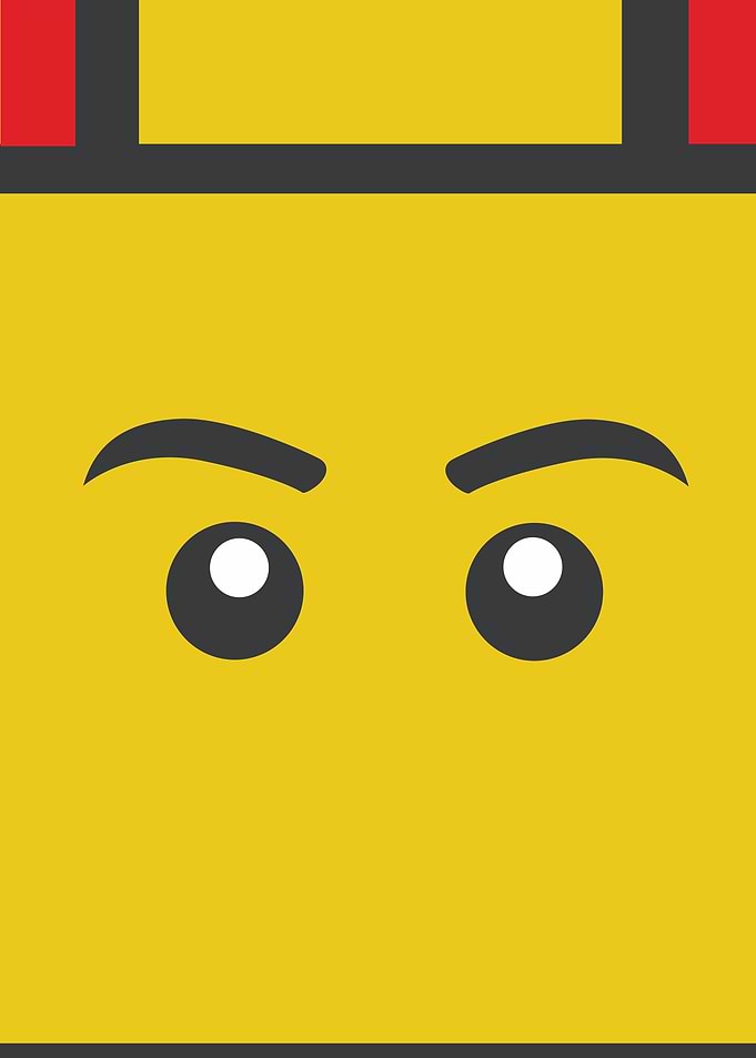 Cartoon Minifigure Face
