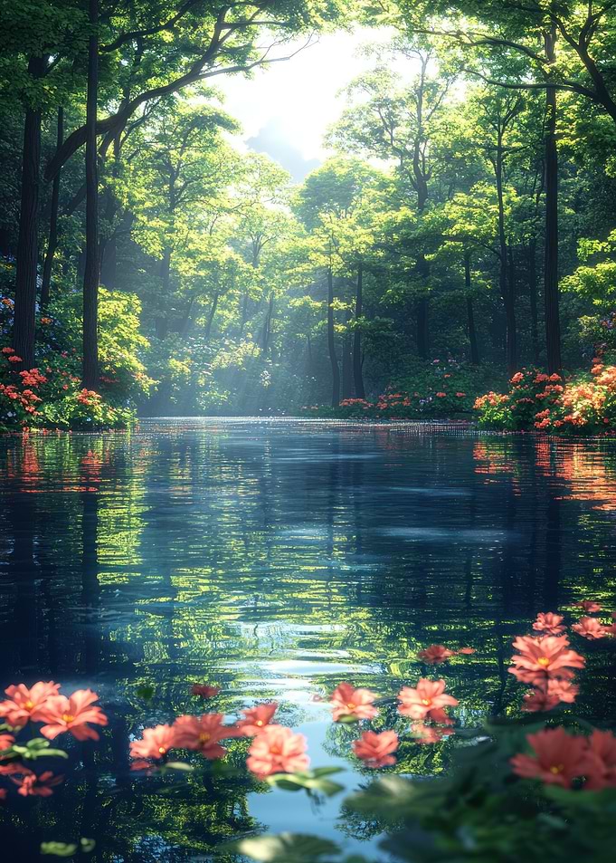 Serene Forest River