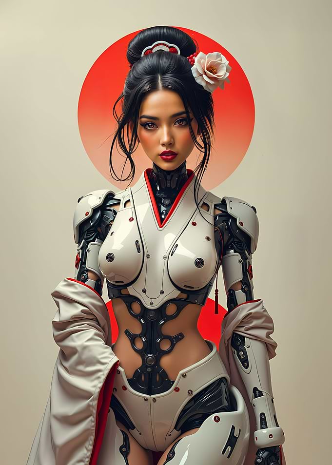 Sexy Cyberpunk Geisha