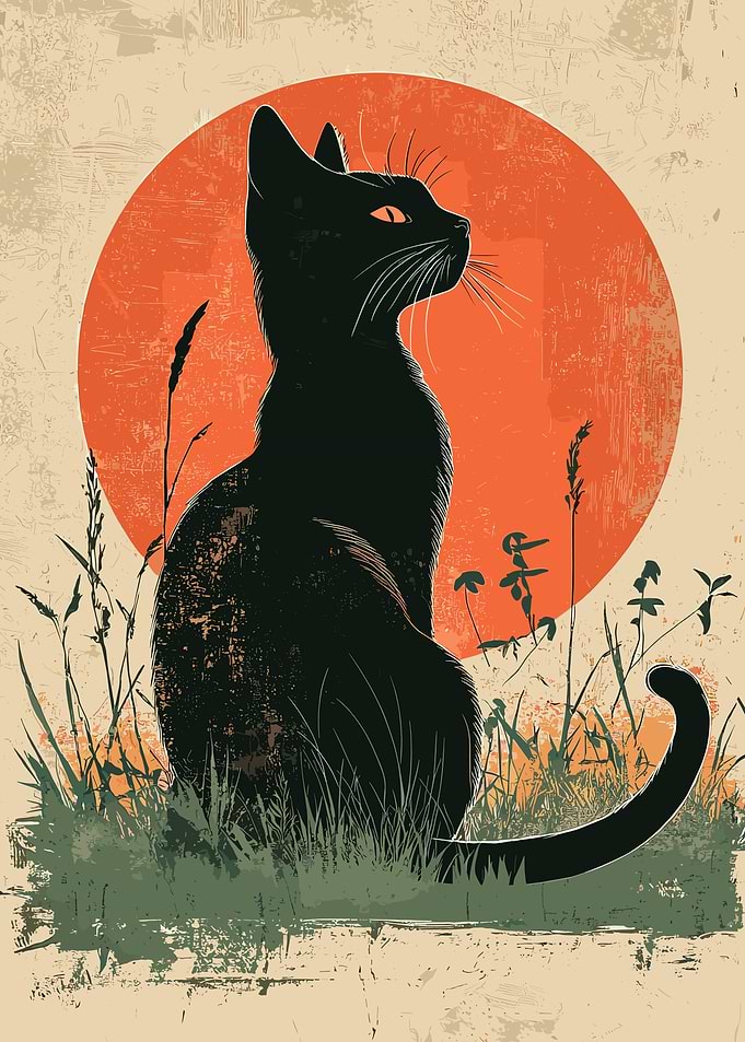 Siamese Cat Sunset