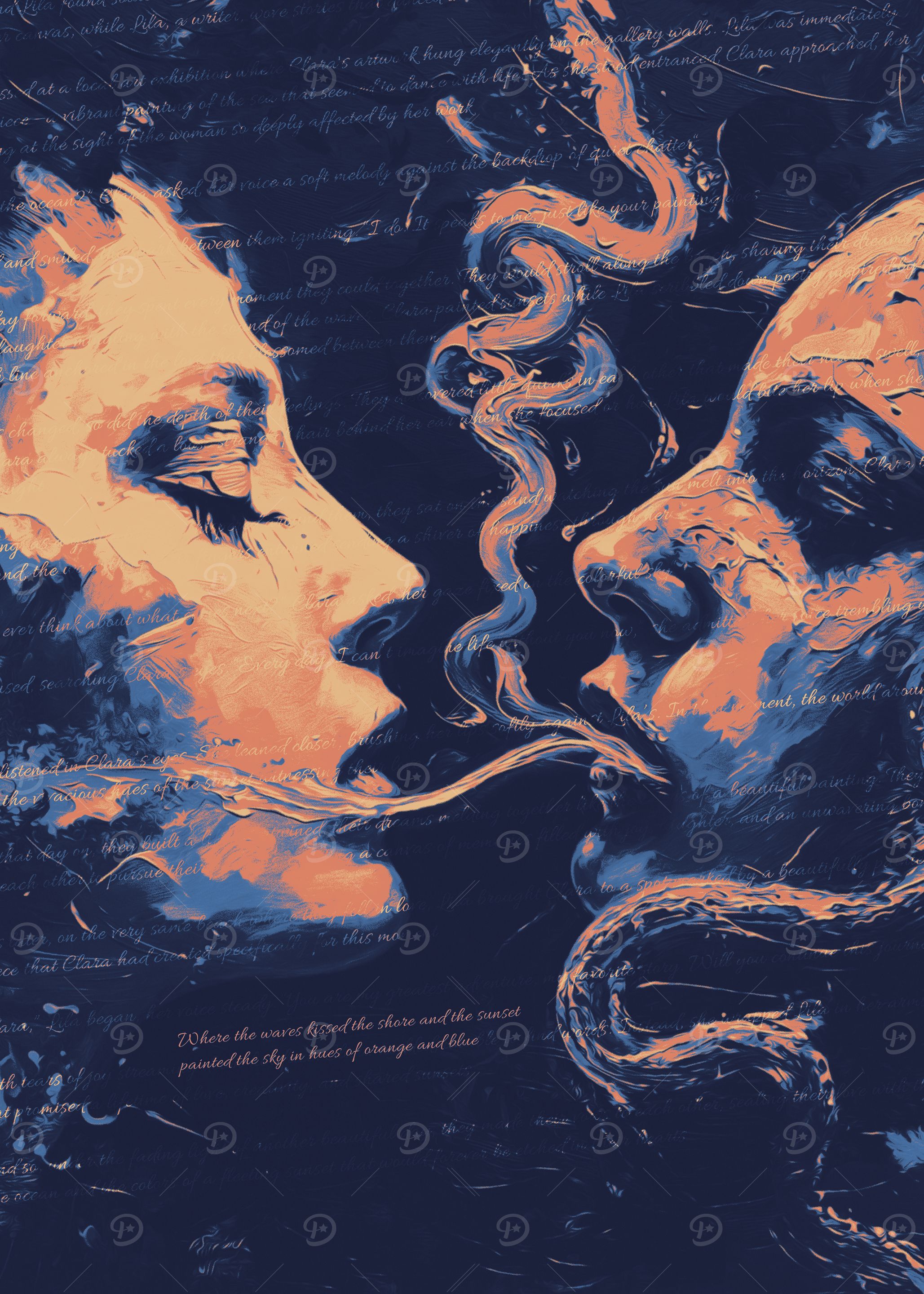Abstract Faces in Smoke