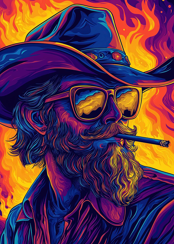 Cowboy with Sunglasses