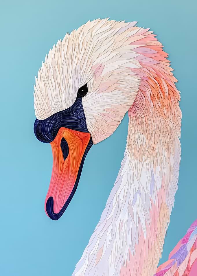 Paper Swan Portrait