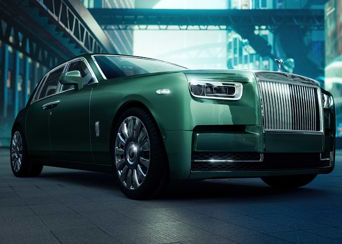 Green Rolls Royce Phantom