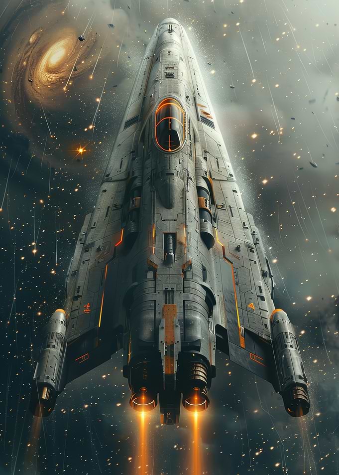 Spaceship in Flight