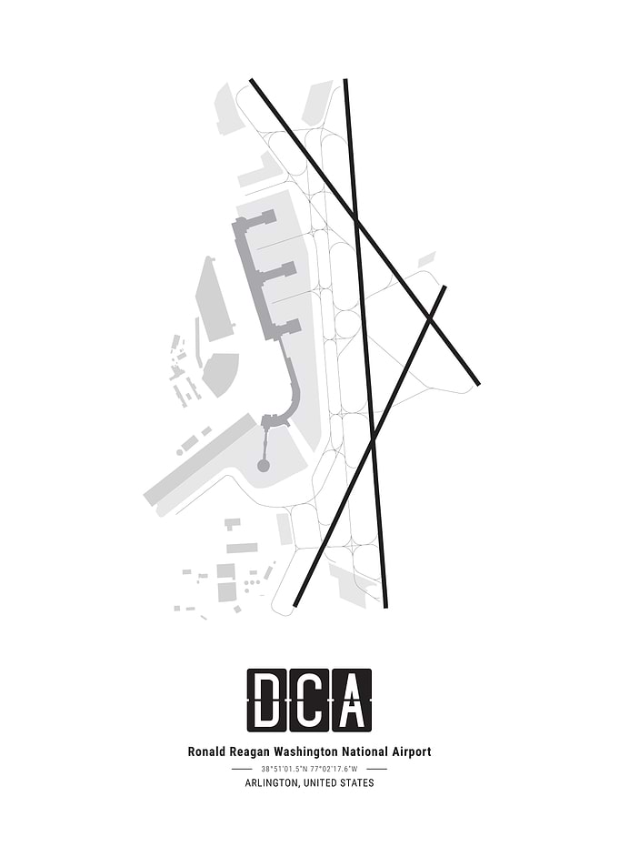 Ronald Reagan Washington National Airport Map