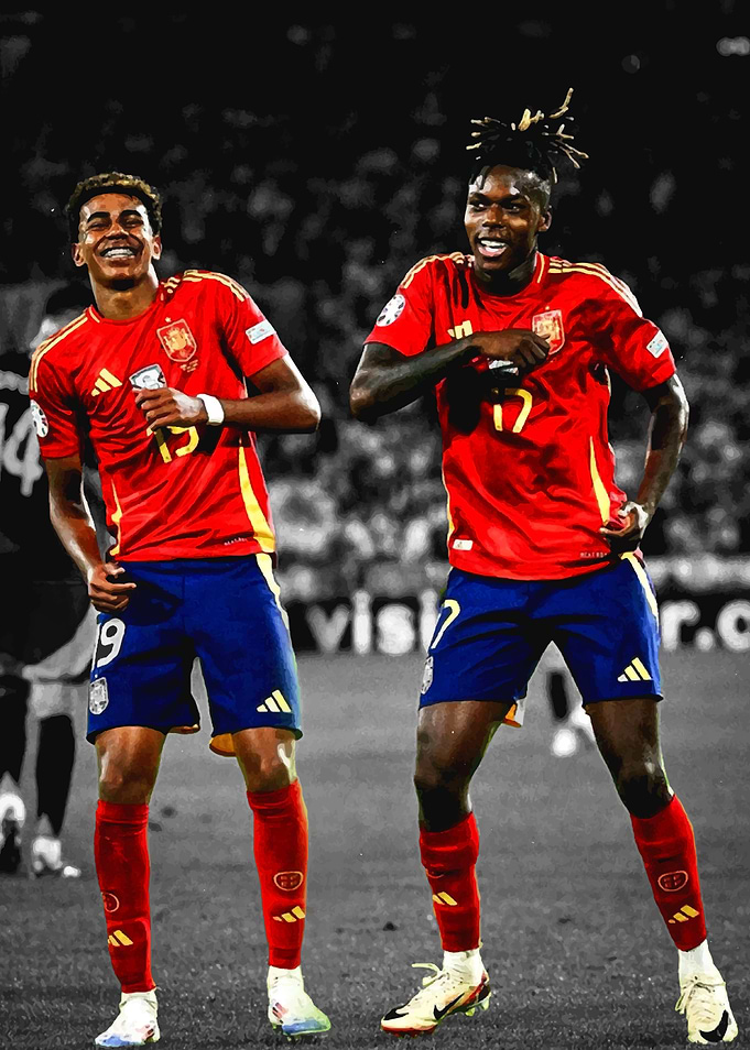 Spanish Soccer Players Celebrating
