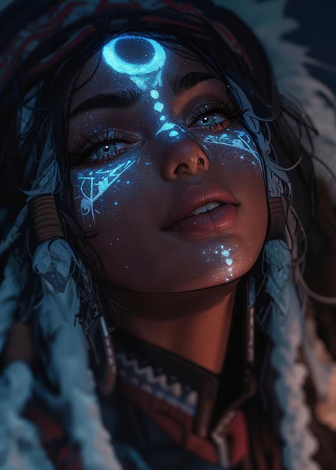 Glowing Face Art