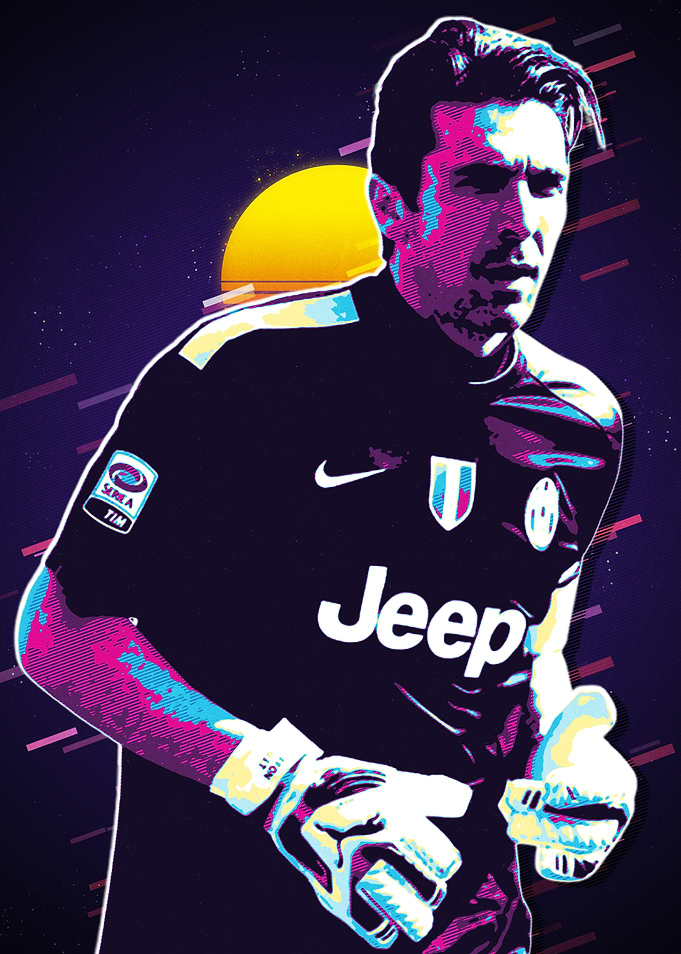 Gianluigi Buffon Retro Art