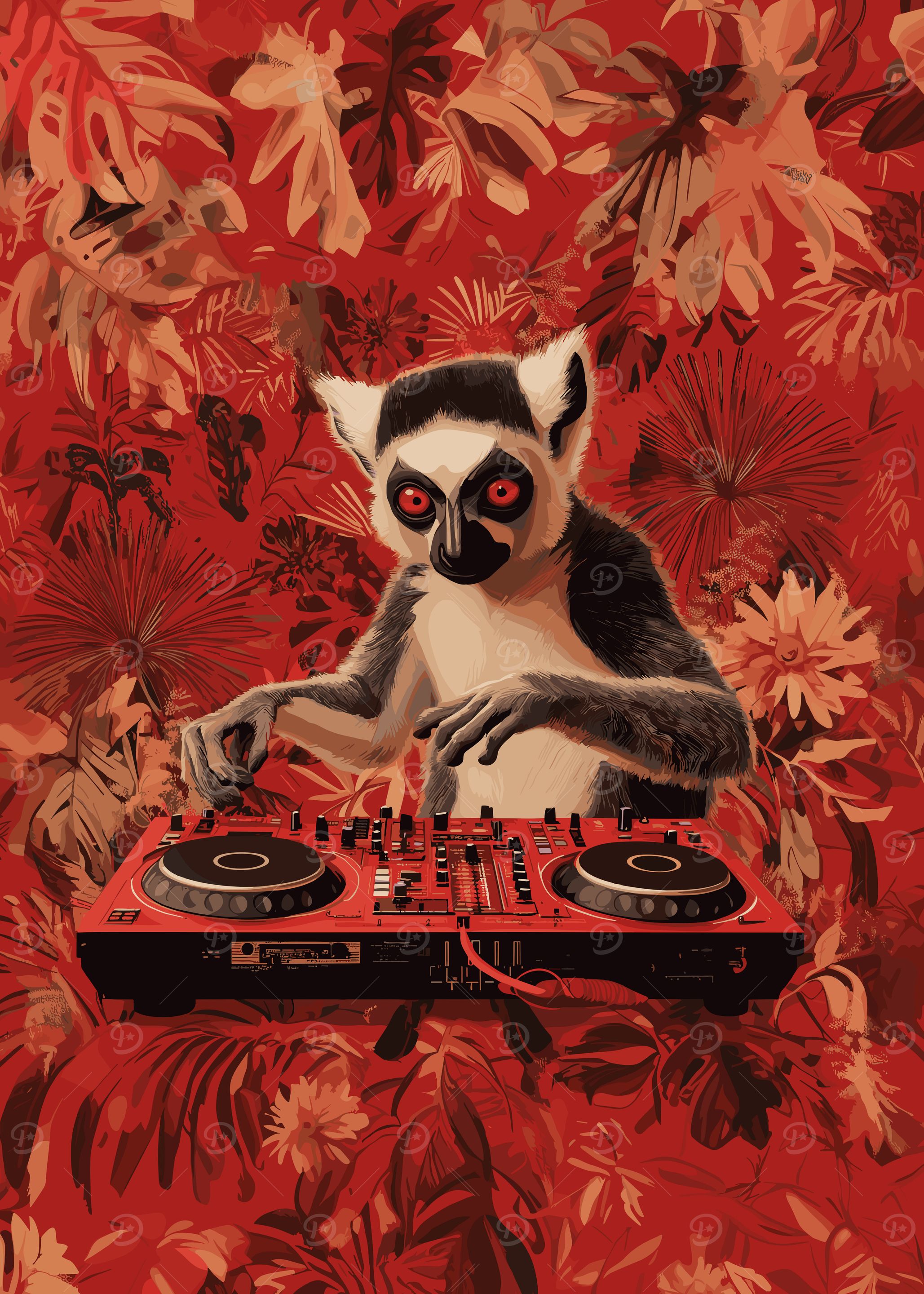 Lemur DJ in Jungle