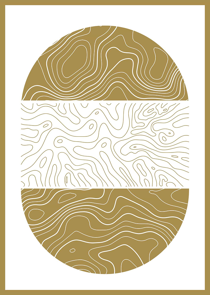 Abstract Gold & White Pattern