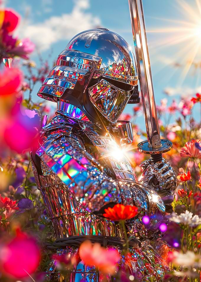 Samurai in a Flower Field