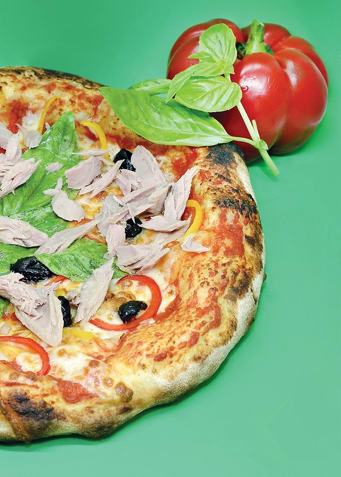Tuna Pizza with Basil
