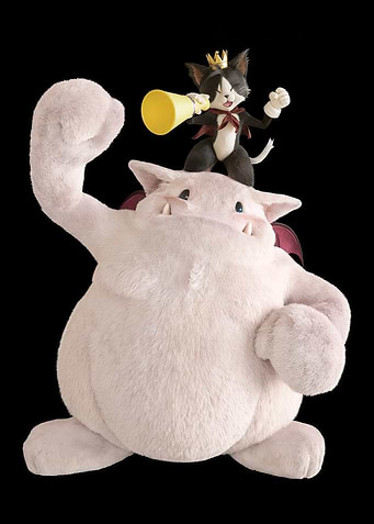 Plush Monster and Cat