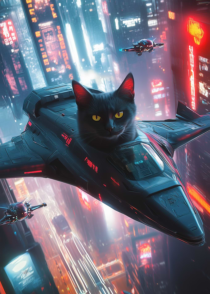 Cat in Spacecraft