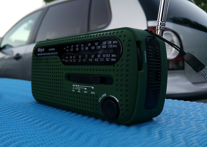 Outdoor Tunes: A Classic Portable Radio in Focus