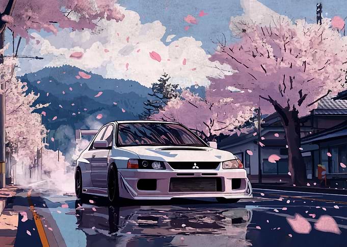 Car Cherry Blossoms