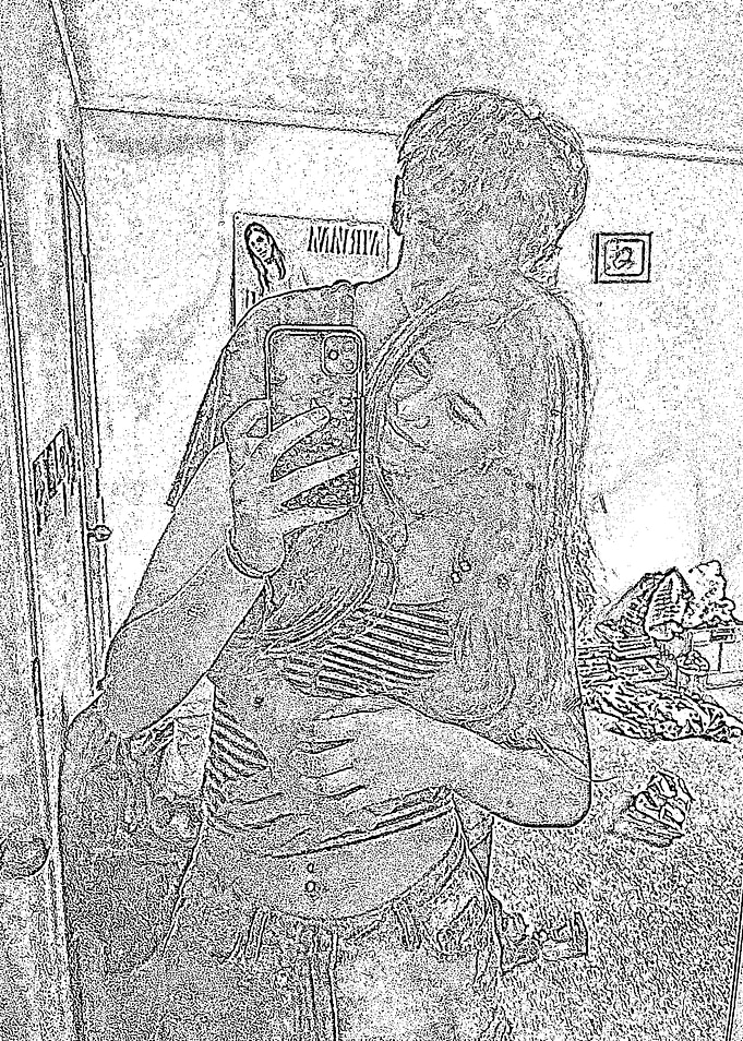 Couple Selfie Sketch