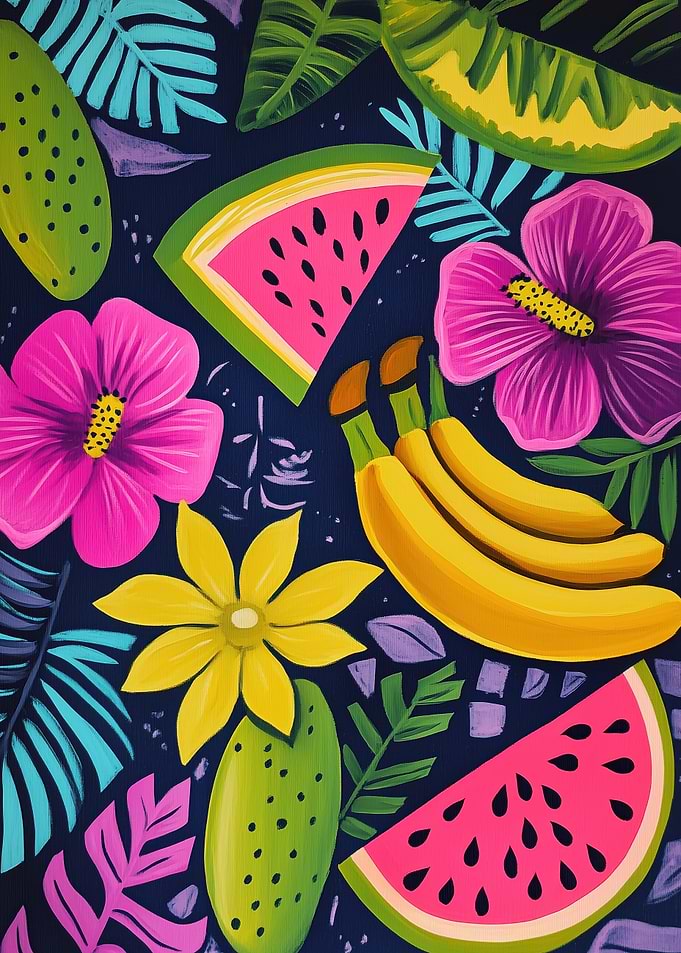 Tropical Fruit Painting