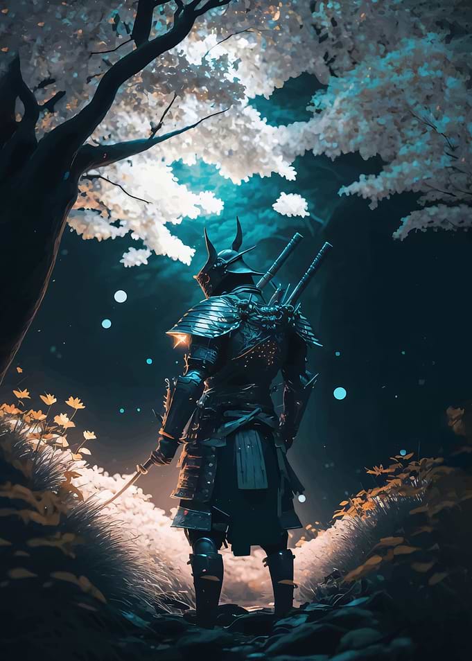 Samurai in Moonlight