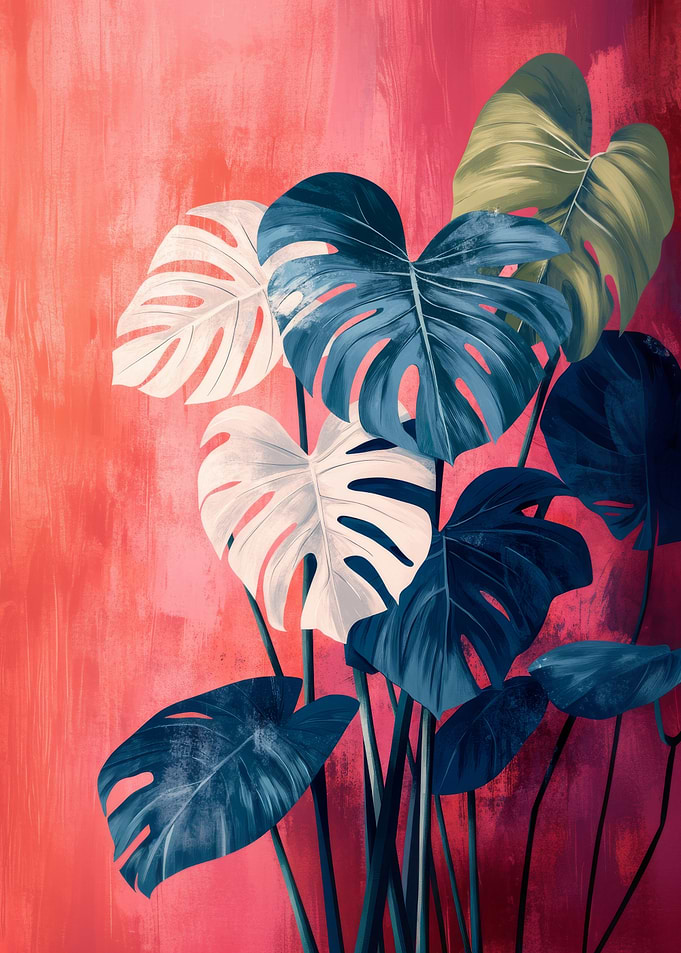 Tropical Plant Art | Botanical Monstera poster