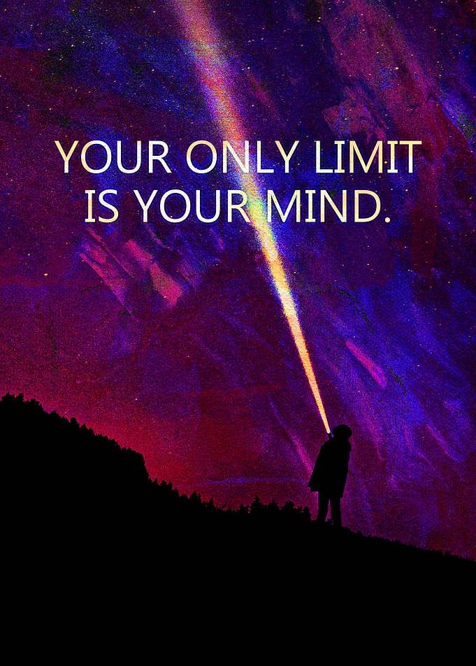 Your Only Limit Inspirational Quote.