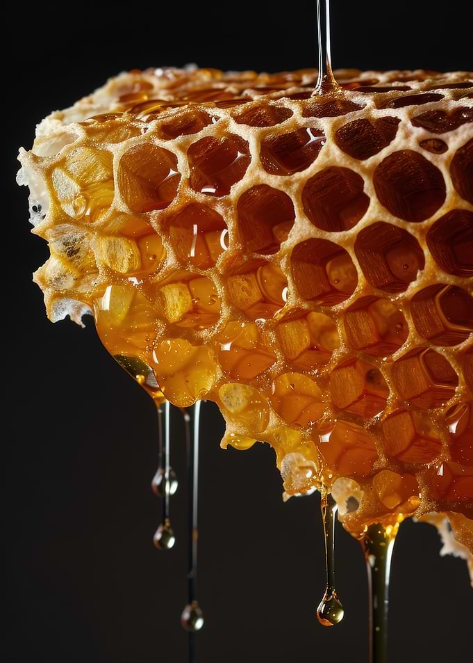 Honeycomb Dripping Honey