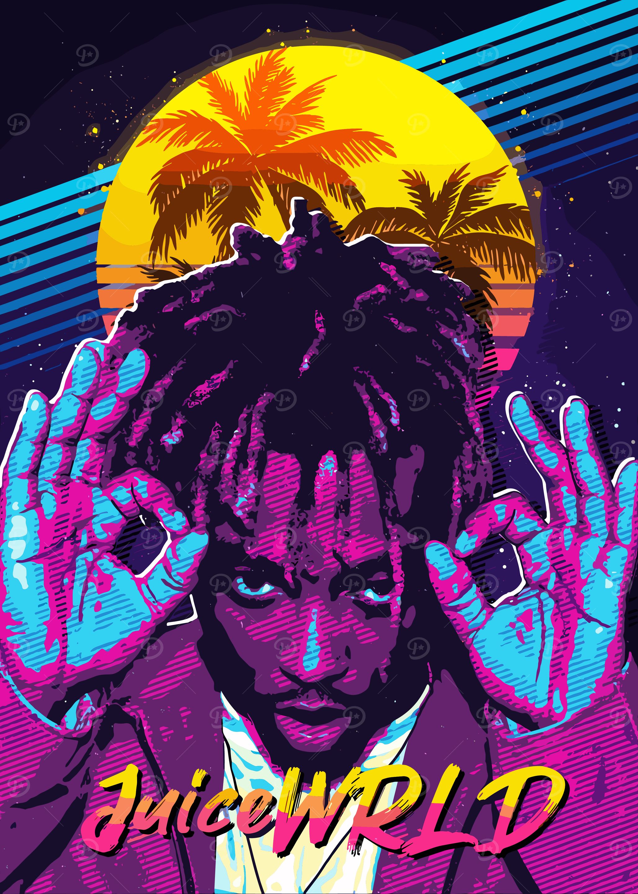 Juice WRLD Retro Portrait