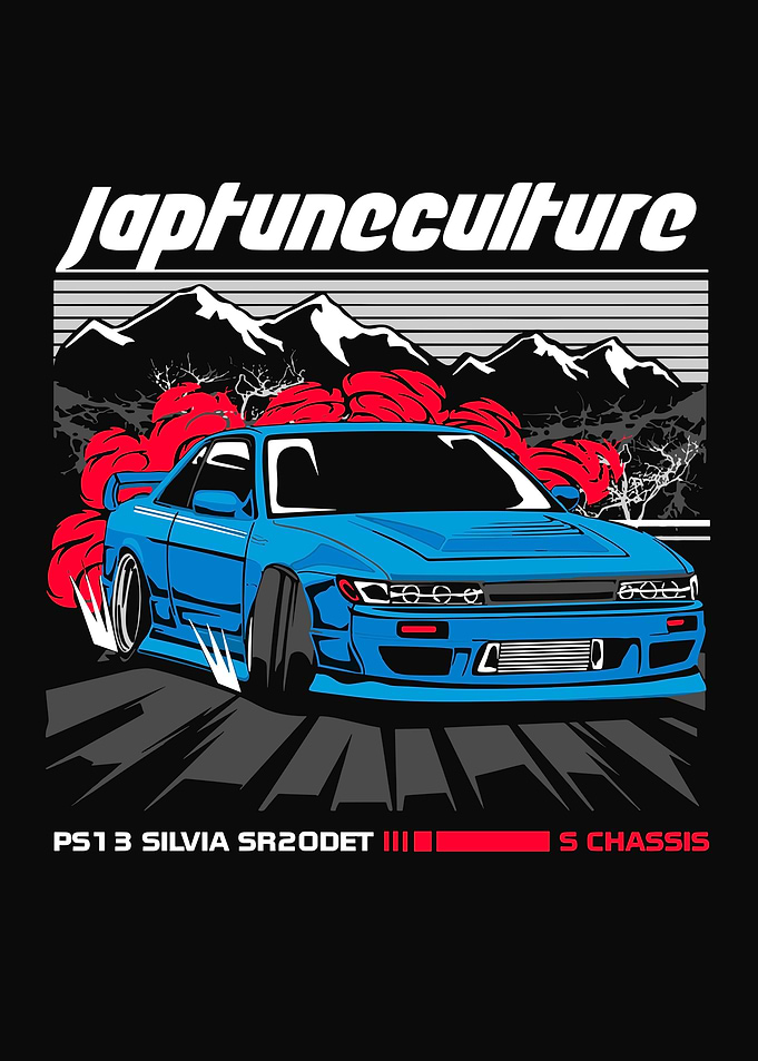 Blue Silvia Drift Car