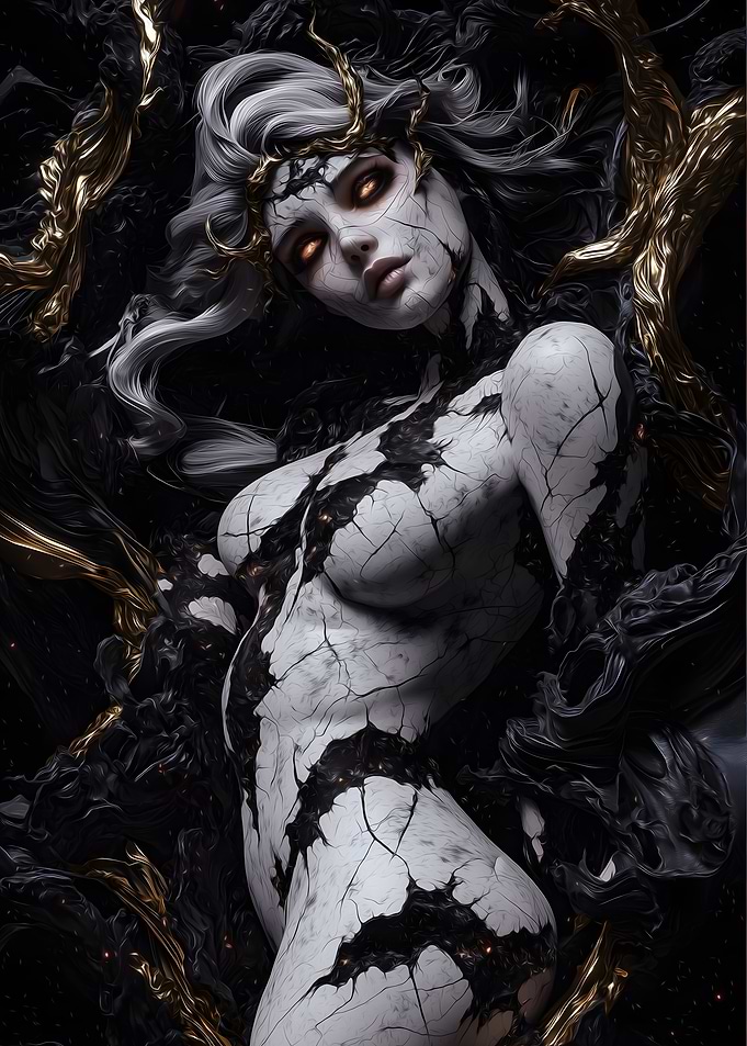 Cracked Marble Woman