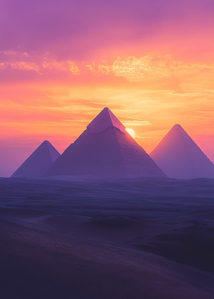 Pyramids at Sunset