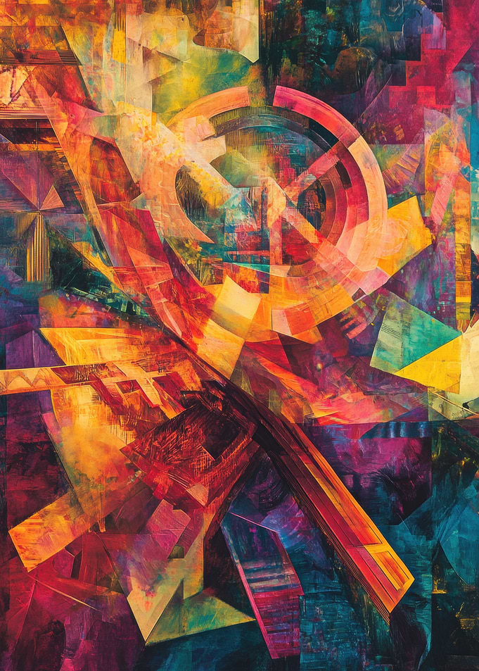 Abstract Geometric Painting