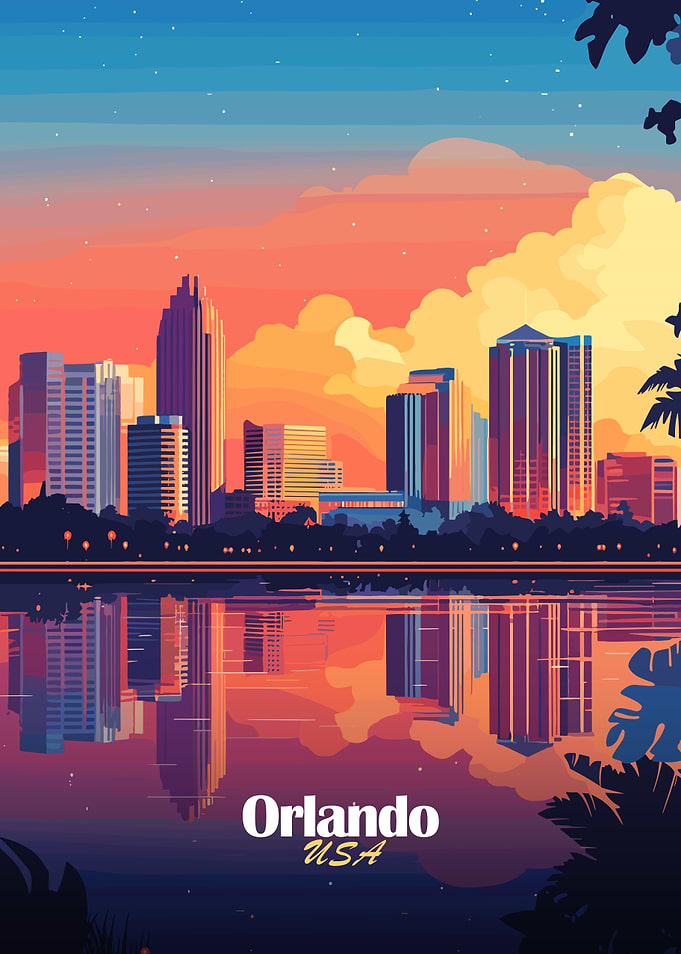Orlando Skyline Sunset