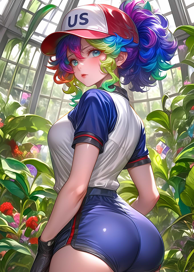 Anime Girl in Sportswear Gaming