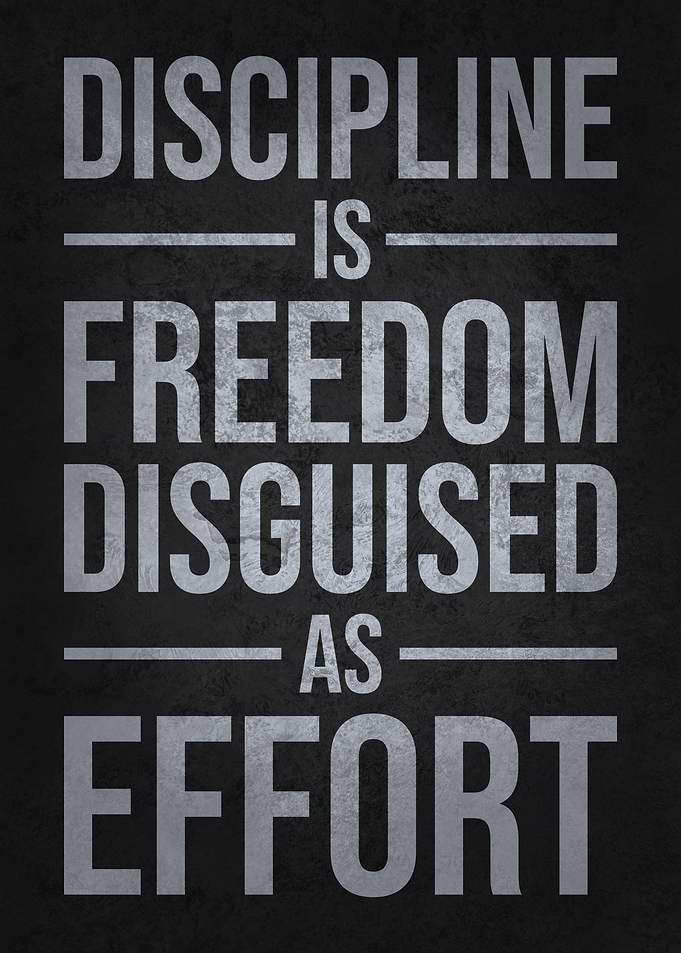 Discipline Is Freedom Disguised As Effort, Success