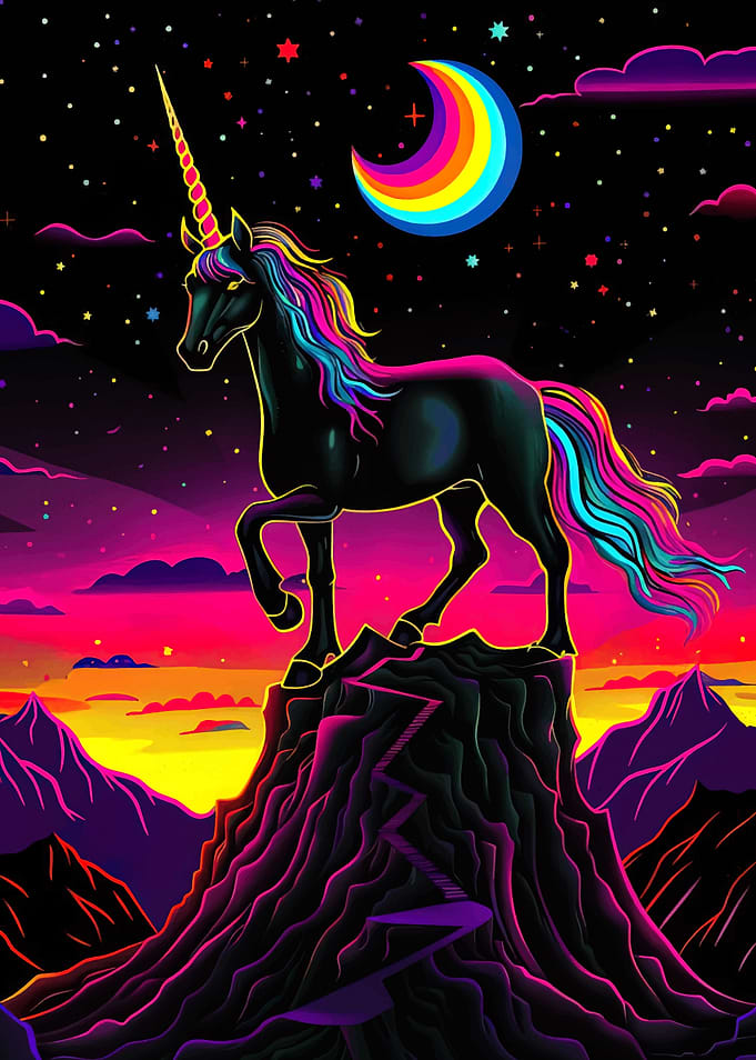 Rainbow Unicorn Mountaint